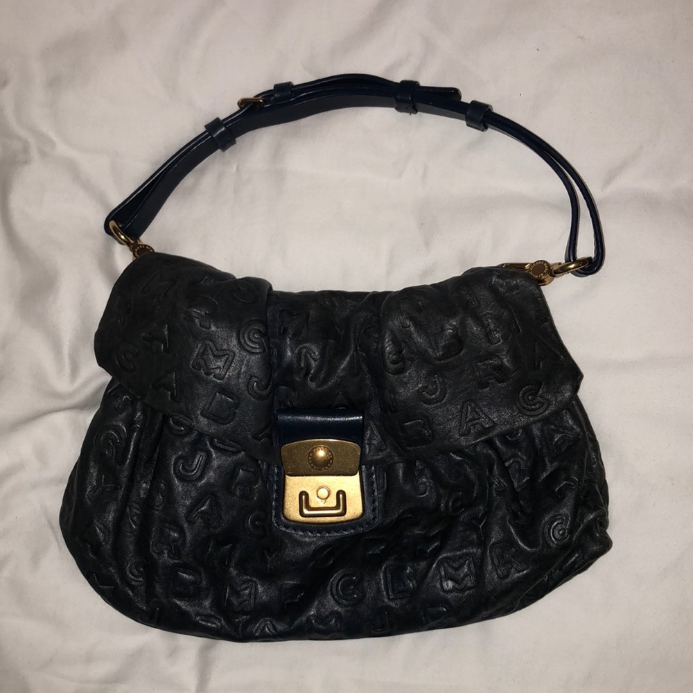 Marc jacobs navy blue shoulder purse
